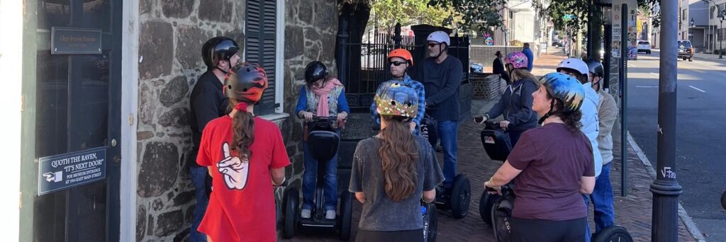 Ghost Tour on Segways in front of the Poe Museum